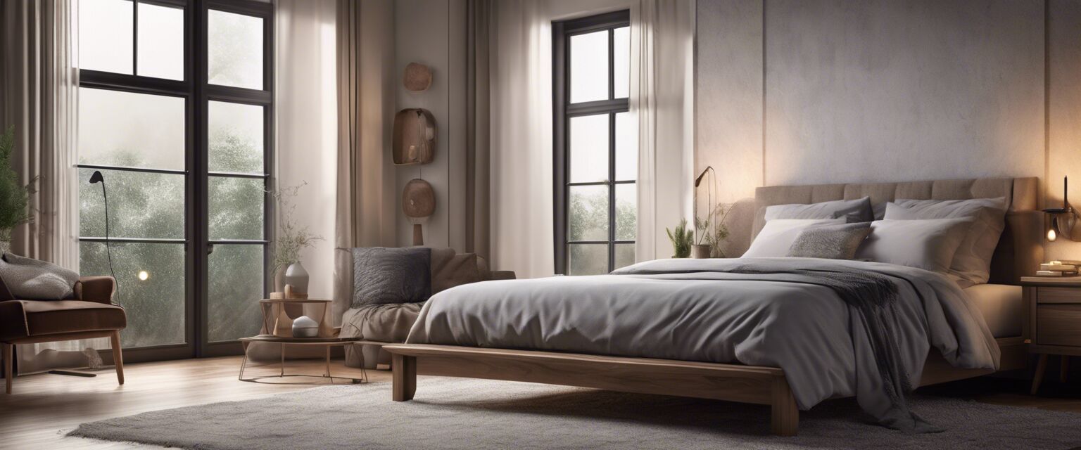 Serene bedroom with anti-snoring products